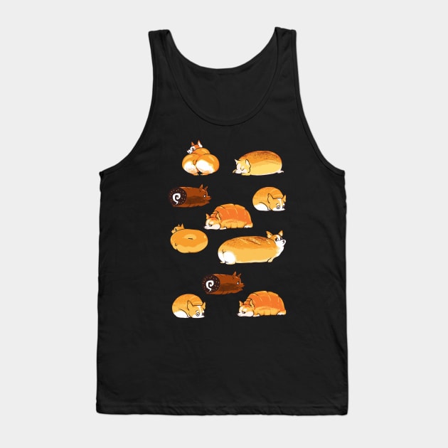 Bread Corgis Tank Top by huebucket